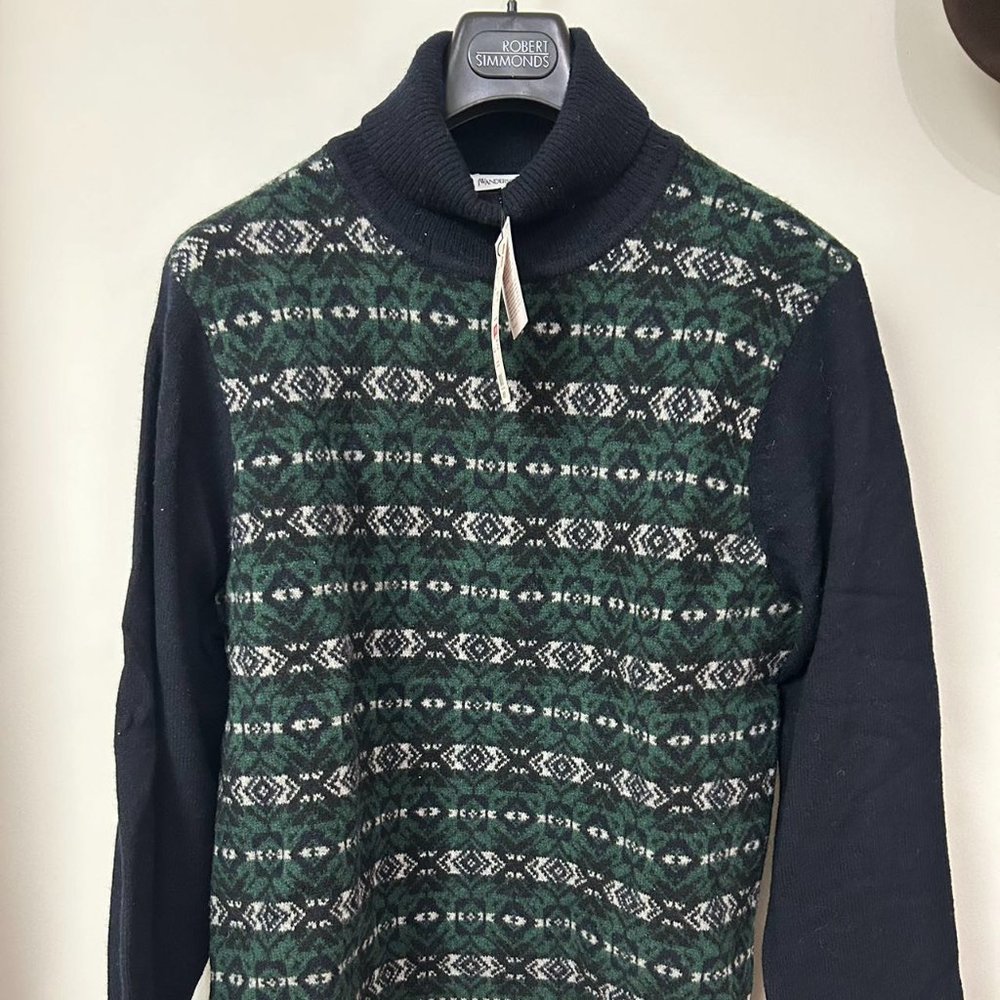 NWT J.W. Anderson x Uniqlo Sweater Lambswool Jacquard Turtleneck